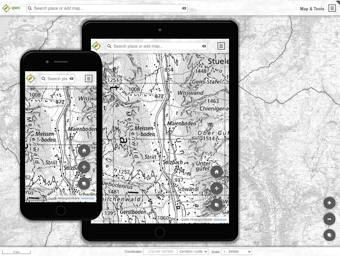 QWC web map interface